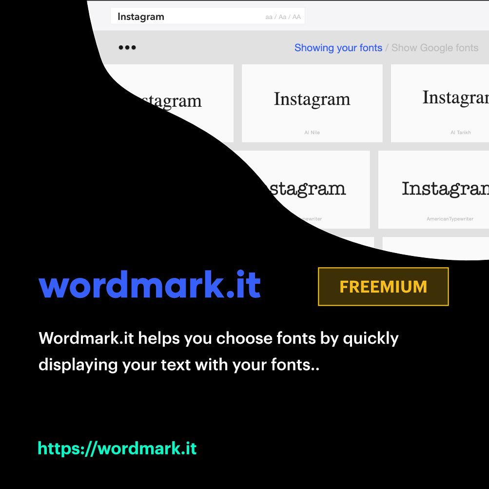 Wordmark - Helps you choose fonts!