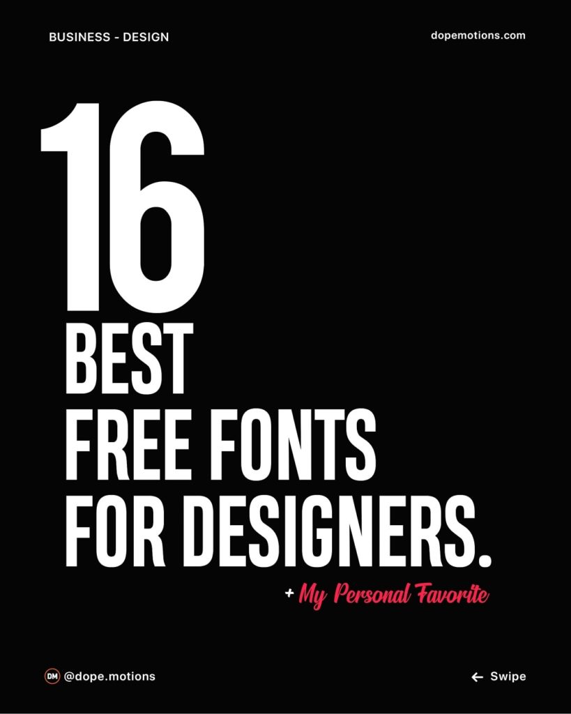 16 Best Free Fonts For Your Next Design (With Download Links)