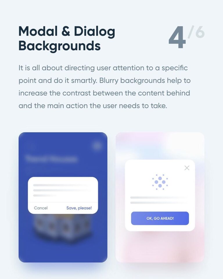 How To Use Blur Effect In UI Design - The Schedio